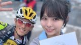SKE48 荒野姫楓さん「私がロードバイクに乗るきっかけとなった『弱虫ペダル』の作者様、渡辺航先生にお会いできました…！ツ」