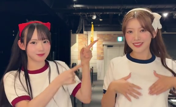 体操服姿のあずっぴー(大村杏、篠原京香さん)が可愛い！！