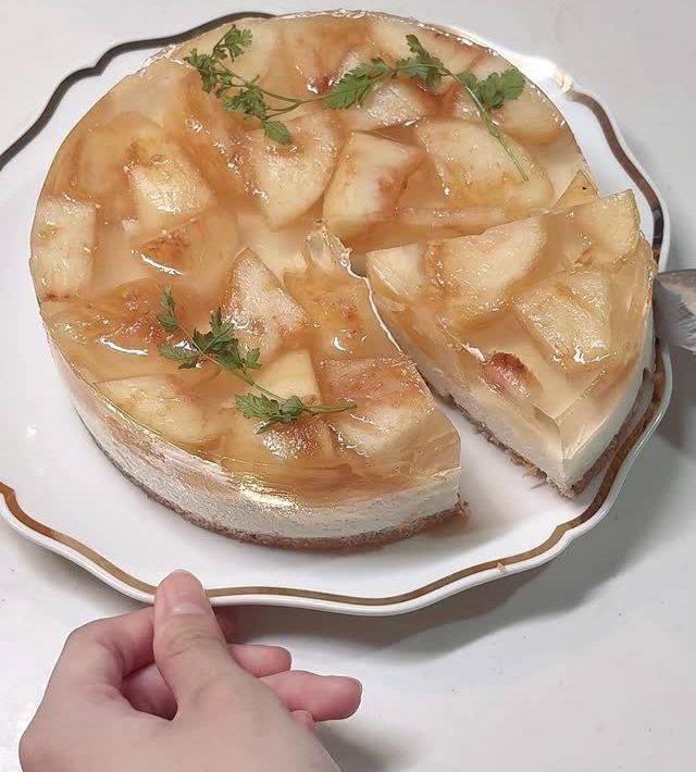 原優寧さん絶賛！森本くるみさんの作る桃のレアチーズケーキを作る様子🍑がおいしそう！！