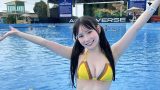 【写真集オフショット】SKE48 大村杏さん「プールでいろんなスライダーのったよ🏊」大村杏1st写真集 杏仁豆腐
