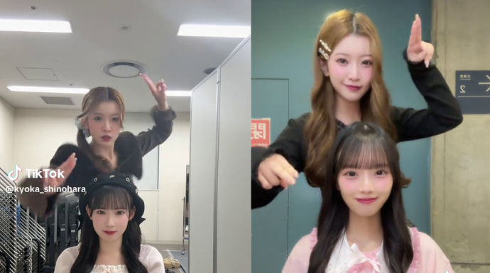 【あずさくっぴー】SKE48 大村杏、山村さくらさんをマイクスタンドにする篠原京香さん【好きすぎて滅】